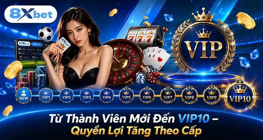 Từ Thành Viên Mới Đến VIP10 – Quyền Lợi Tăng Theo Cấp